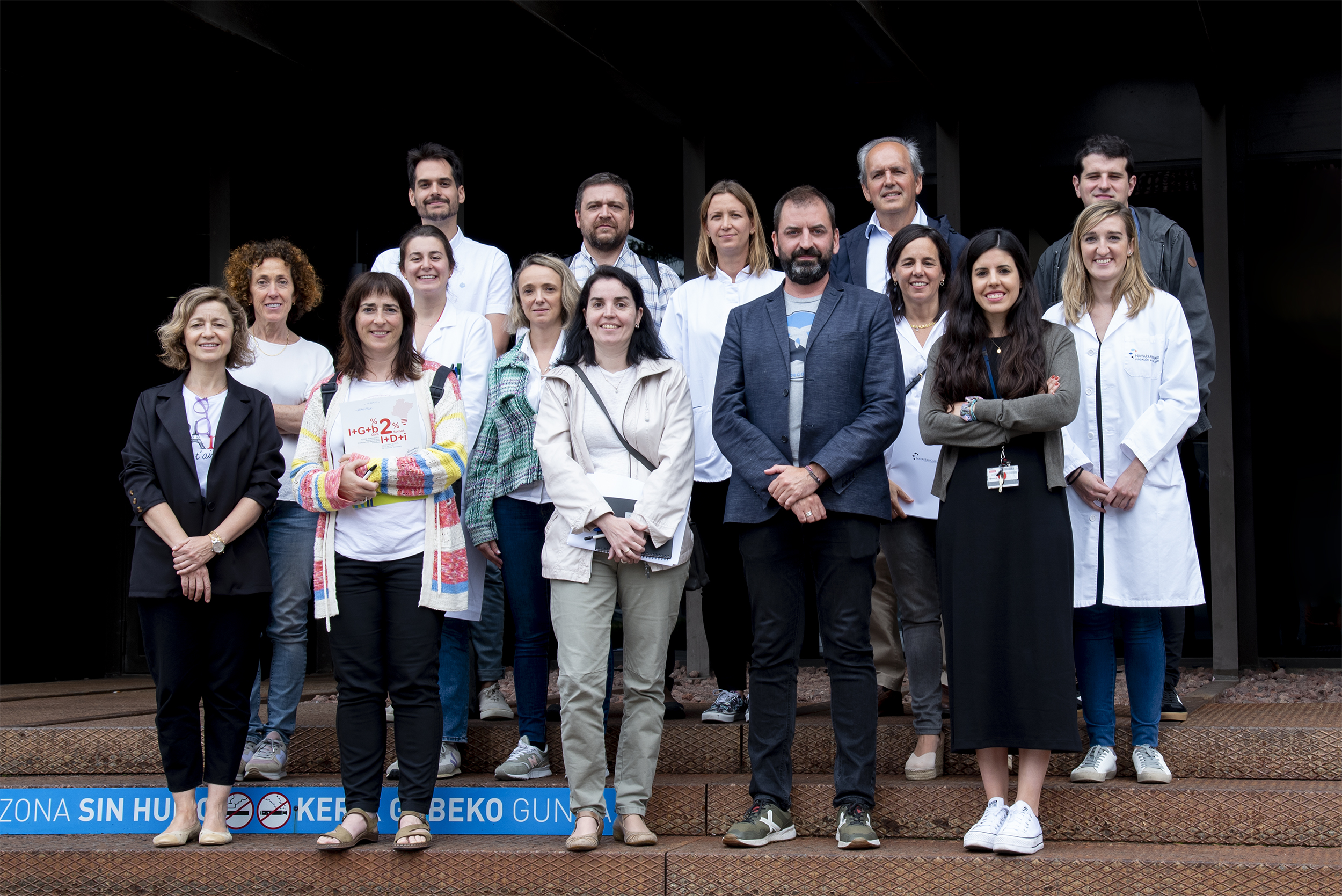 Integrantes del consorcio del proyecto INNOLFACT junto con personal técnico de Gobierno de Navarra durante la visita final de proyecto.